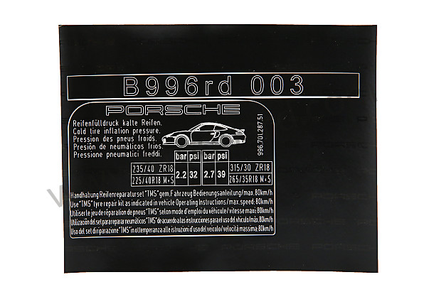 99670128751 - STICKER for Porsche 