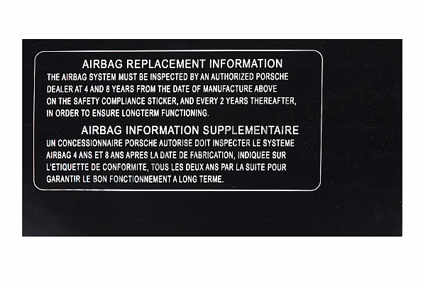99670142301 - STICKER for Porsche 