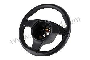 SPORTS STEERING WHEEL black / black (A34) / LEATHER / OPTION: HEATED STEERING WHEEL (Option code: I345), OPTION: BASIC STEERING WHEEL SMOOTH LEATHER (Option code: I841) (997347803J6A34)
