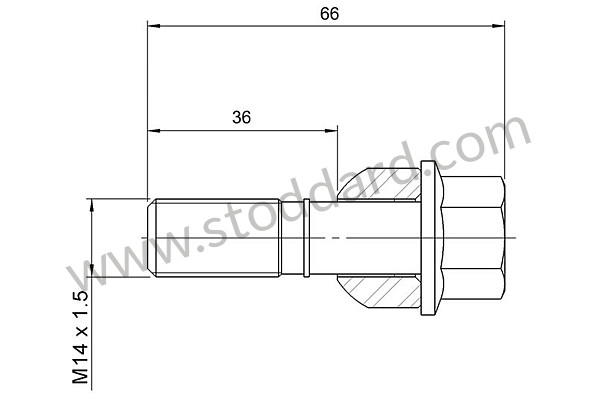 A99736198007 - WHEEL BOLT for Porsche 996 Gt3 / Gt3-1 &bull; 2000 &bull; 996 Gt3 &bull; Coupe &bull; Manual Gearbox, 6 Speed