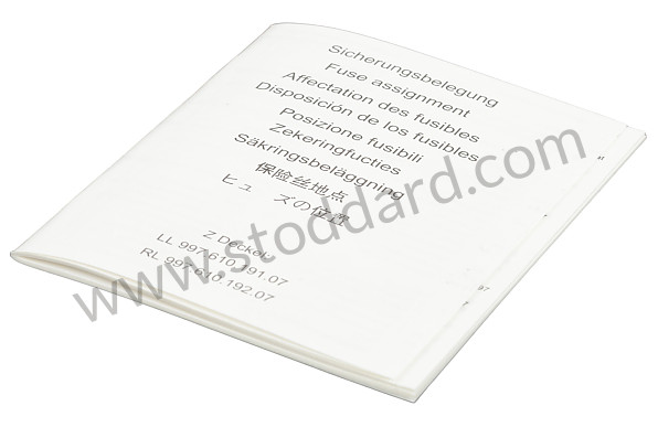 99761019507 - INDICATION STICKER for Porsche 