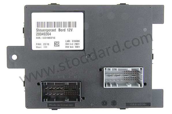 99761851601 - CONTROL UNIT for Porsche Cayman 987C 06-08 &bull; 2006 &bull; Cayman S 3.4 &bull; Manual Gearbox, 6 Speed