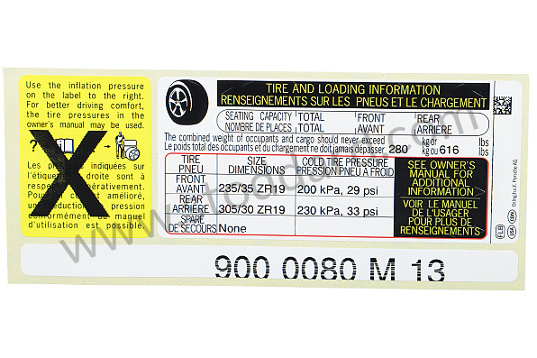 99770128774 - STICKER for Porsche 