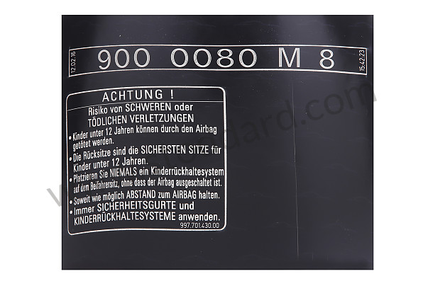 99770143000 - STICKER for Porsche 