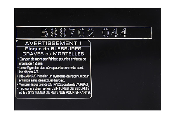 99770143002 - STICKER for Porsche 