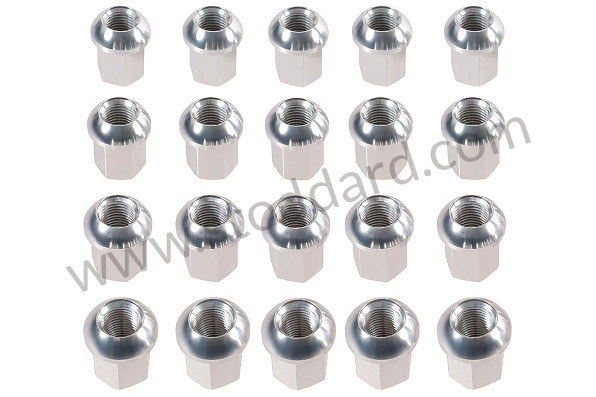 SIC18200102SET - Silver Anodized Aluminum Lug Nut For Porsche Alloy Wheels SET OF 20 for Porsche 