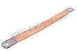 Ground Strap 280mm For 356B/C With 741 Transmission