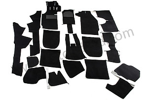 INTERIOR CARPET 911 COUPE 65-68 BLACK Left-hand drive / ORIGINAL QUALITY / BLACK  - FOR OTHER COLOURS CONSULT US BY EMAIL / BLACK  - FOR OTHER COLOURS CONSULT US BY EMAIL (NOIR NC) (99A000071237)