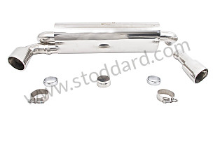 TRANSVERSAL SILENCER 964 STAINLESS STEEL DOUBLE OUTPUTS (DELIVERED WITH OUTPUTS) / LOOK 993  (99A000071240)