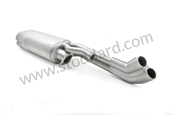 99A000071274 - STAINLESS STEEL FINAL SILENCER 2 OUTLETS ON LEFT for Porsche 911 Turbo + 965 &bull; 1977 &bull; 3.0 Turbo &bull; Coupe &bull; Manual Gearbox, 4 Speed