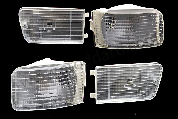 99A000071347 - FRONT WHITE INDICATOR KIT FOR 964 (2 INDICATORS + 2 SIDE GLASS ELEMENTS) for Porsche 964 &bull; 1989 &bull; 964 Carrera 4 &bull; Coupe &bull; Manual Gearbox, 5 Speed