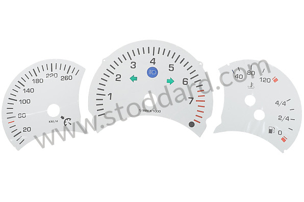 99A000073003 - COLOURED BACK PLATE FOR SPEEDOMETER (COMPLETE KIT) for Porsche Boxster 986 97-04 &bull; 2000 &bull; Boxster 2.7 &bull; Cabrio &bull; Manual Gearbox, 5 Speed