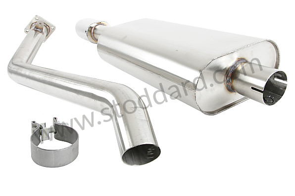 99A000073010 - SPORTS STAINLESS STEEL SILENCER FOR TURBO for Porsche 944 85-88 &bull; 1986 &bull; 944 Turbo M44.50 &bull; Coupe &bull; Manual Gearbox, 5 Speed