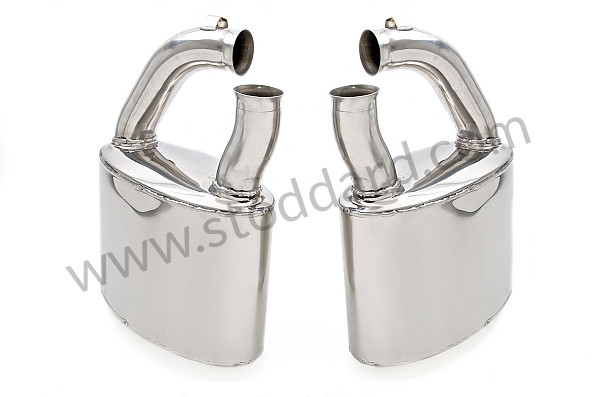 99A000077444 - PAIR OF SPORTS STAINLESS STEEL SILENCERS for Porsche 993 &bull; 1997 &bull; 993 Carrera 2 &bull; Targa &bull; Automatic Gearbox