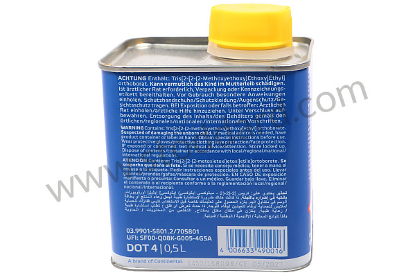 99A000087487 - DOT 4 BRAKE FLUID - 0.5 LITRE for Porsche 911 74-77 + 912E &bull; 1977 &bull; 2.7 &bull; Coupe &bull; Manual Gearbox, 4 Speed