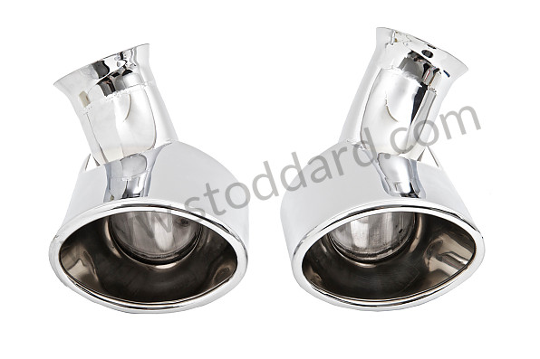 99A000087614 - PAIR OF STAINLESS STEEL SILENCER TAILPIPES for Porsche 996 &bull; 1998 &bull; 996 Carrera 2 &bull; Cabrio &bull; Automatic Gearbox