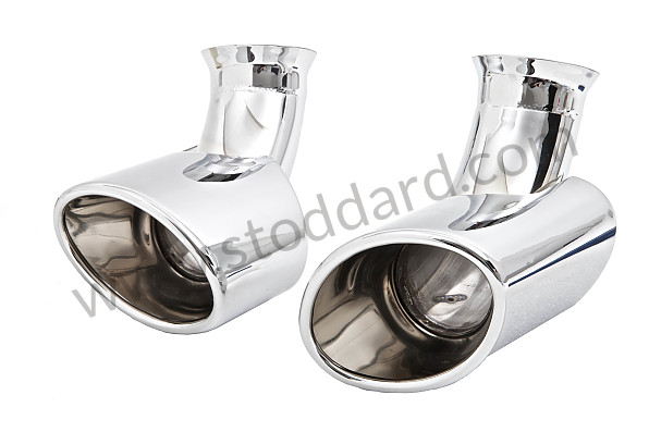 99A000087614 - PAIR OF STAINLESS STEEL SILENCER TAILPIPES for Porsche 996 &bull; 1998 &bull; 996 Carrera 2 &bull; Cabrio &bull; Automatic Gearbox