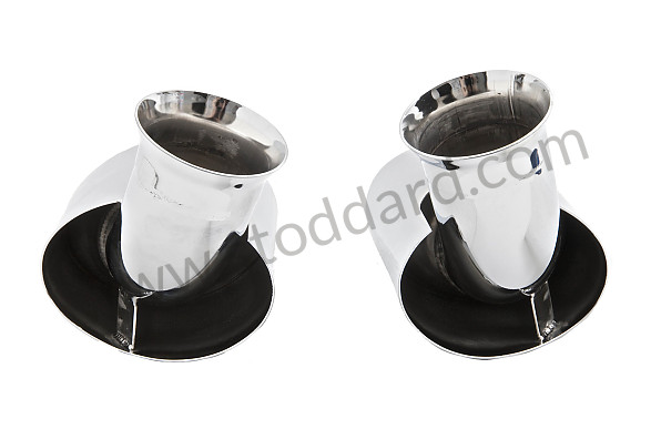 99A000087614 - PAIR OF STAINLESS STEEL SILENCER TAILPIPES for Porsche 996 &bull; 1998 &bull; 996 Carrera 2 &bull; Cabrio &bull; Automatic Gearbox