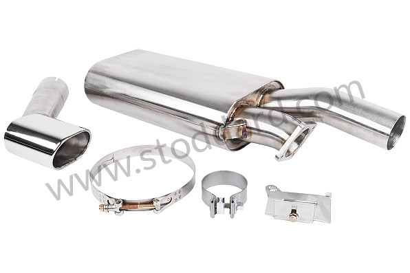 99A000087630 - SPORTS STAINLESS STEEL FINAL SILENCER 1 OVAL OUTLET ON LEFT for Porsche 911 Turbo + 965 &bull; 1987 &bull; 3.3 Turbo &bull; Coupe &bull; Manual Gearbox, 4 Speed