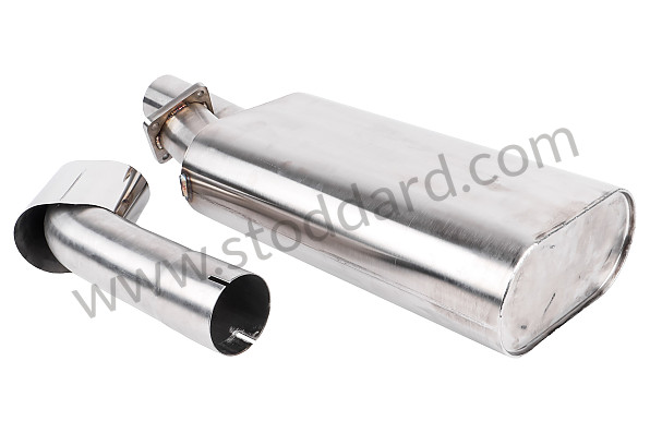 99A000087630 - SPORTS STAINLESS STEEL FINAL SILENCER 1 OVAL OUTLET ON LEFT for Porsche 911 Turbo + 965 &bull; 1987 &bull; 3.3 Turbo &bull; Coupe &bull; Manual Gearbox, 4 Speed
