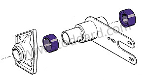 RESILIENT MOUNT FOR INTERIOR REAR TIE ROD 911 65-68 / INTERIOR 356 A/B/C / EXTERIOR 356 PRE A + A +BT5 POLYGRAPHITE RACING VERSION (X2) INTERIOR