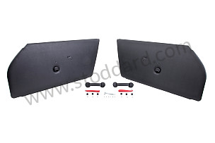 PAIR OF RS92 IMITATION LEATHER DOOR PANELS COMPLETE KIT / BLACK / BLACK (99A000087670)