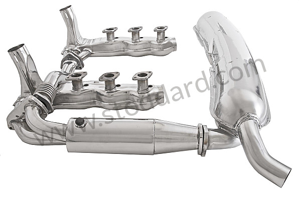 99A000106563 - COMPLETE STAINLESS STEEL EXHAUST KIT AS ORIGINALLY FITTED for Porsche 911 74-77 + 912E &bull; 1977 &bull; 2.7 &bull; Targa &bull; Automatic Gearbox