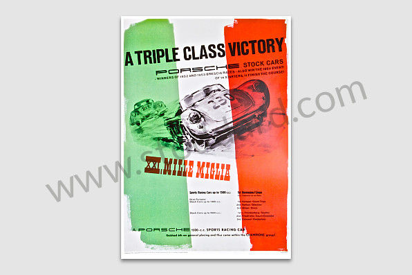 99A000106577 - MILLE MIGLIA 356 - 550 SPYDER POSTER for Porsche 