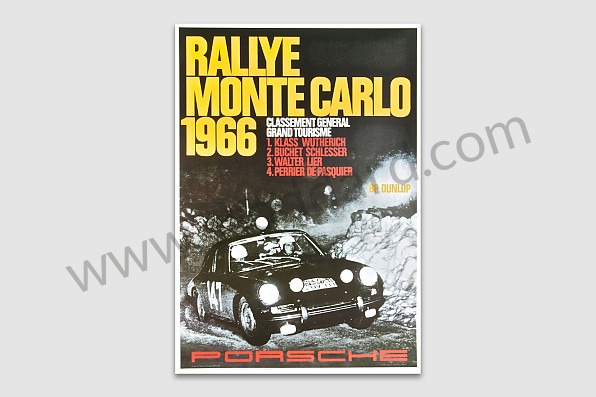 99A000106580 - 1966 MONTE CARLO RALLY POSTER for Porsche 