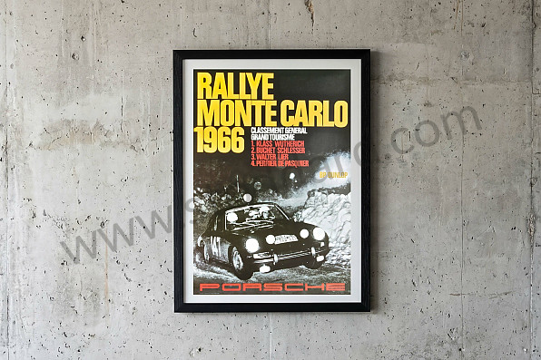 99A000106580 - 1966 MONTE CARLO RALLY POSTER for Porsche 