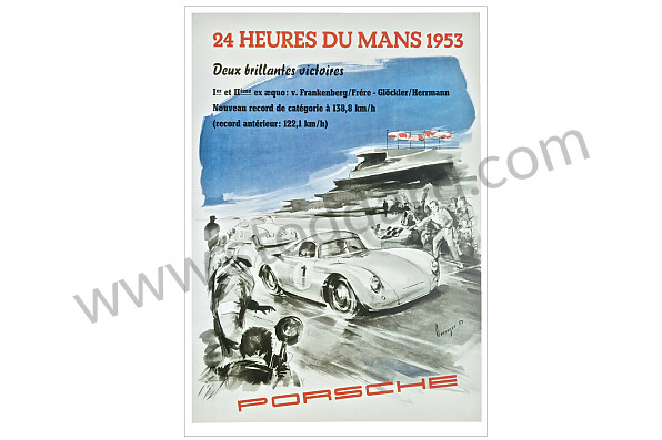 99A000106581 - LE MANS 24 HOUR RACE POSTER 1953 for Porsche 