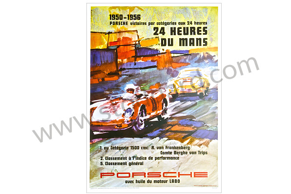 99A000106582 - LE MANS 24 HOUR RACE POSTER 1956 for Porsche 