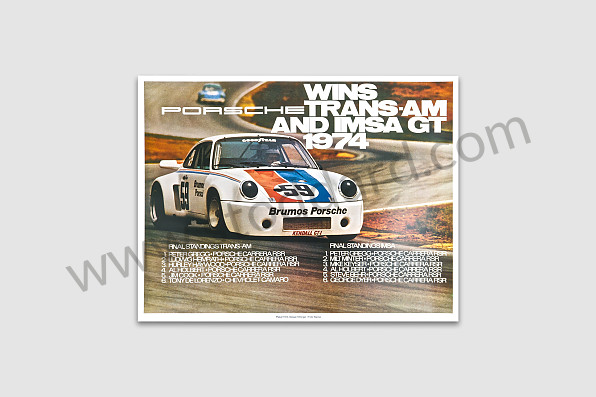 99A000106584 - TRANS AM AND IMSA GT 1974 POSTER for Porsche 