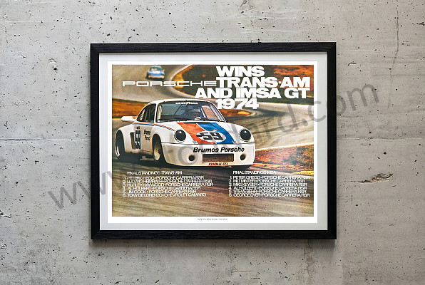 99A000106584 - TRANS AM AND IMSA GT 1974 POSTER for Porsche 