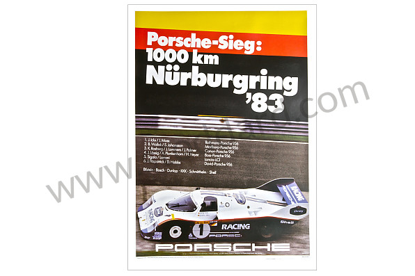 99A000106587 - 1,000 KM NURBURGRING POSTER 1983 for Porsche 
