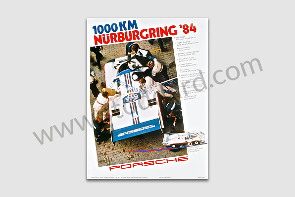99A000106588 - POSTER 1000 KM NURBURGRING 1984 for Porsche 