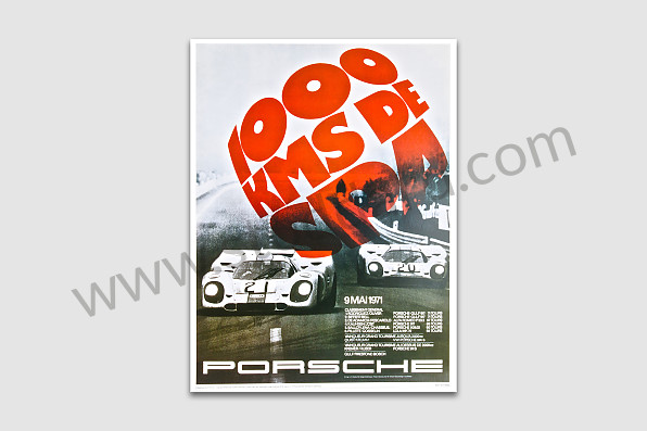 99A000106590 - POSTER 1000 KM OF SPA 1971 for Porsche 