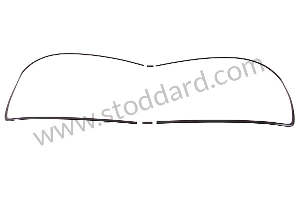 99A000106593 - COMPLETE BLACK WINDSCREEN MOULDING KIT for Porsche 911 70-73 &bull; 1970 &bull; 2.2T &bull; Coupe &bull; Manual Gearbox, 4 Speed
