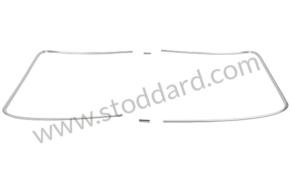 99A000106594 - COMPLETE CHROME PLATED REAR WINDOW MOULDING KIT for Porsche 911 70-73 &bull; 1970 &bull; 2.2E &bull; Coupe &bull; Manual Gearbox, 5 Speed
