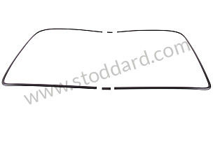COMPLETE BLACK REAR WINDOW MOULDING KIT BLACK / BLACK / REAR (99A000106595)