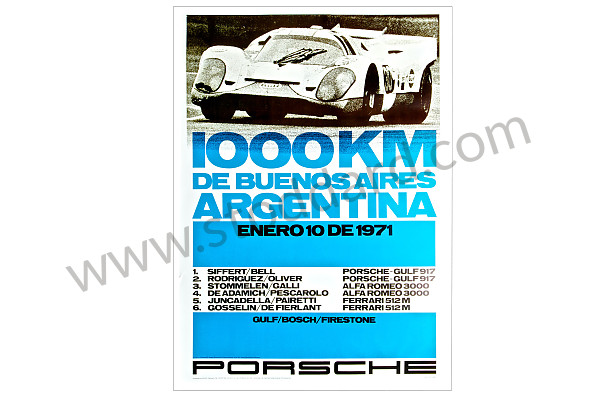 99A000106596 - 1,000 KM BUENOS AIRES POSTER 1971 for Porsche 