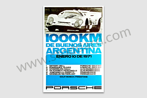 99A000106596 - POSTER 1000 KM OF BUENOS AIRES 1971 for Porsche 