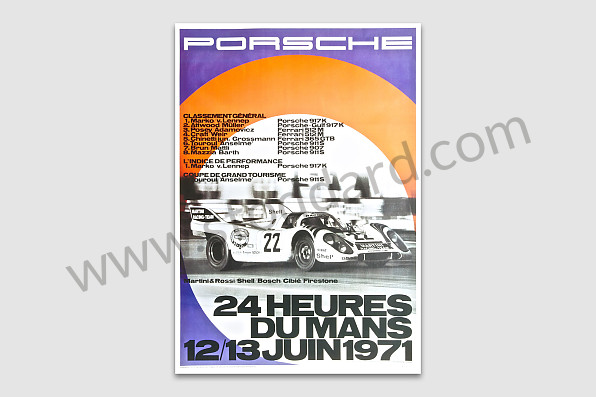 99A000106598 - 24 HOURS OF LE MANS 1971 POSTER for Porsche 
