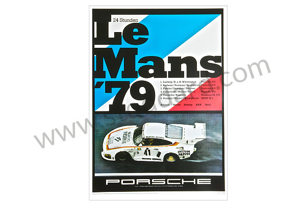 99A000106599 - LE MANS 24 HOUR RACE POSTER 1979 for Porsche 
