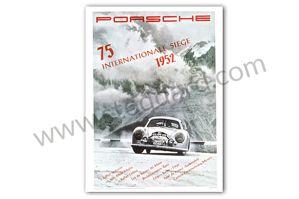 99A000106606 - POSTER 356 INTERNATIONALE SIEGE for Porsche 