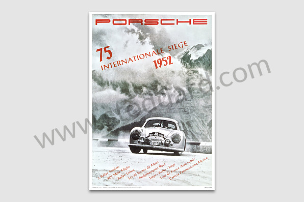 99A000106606 - POSTER 356 INTERNATIONALE SIEGE for Porsche 
