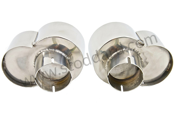 99A000111655 - PAIR OF DOUBLE STAINLESS STEEL EXHAUST TAILPIPES for Porsche 996 Turbo &bull; 2001 &bull; 996 Turbo &bull; Coupe &bull; Automatic Gearbox