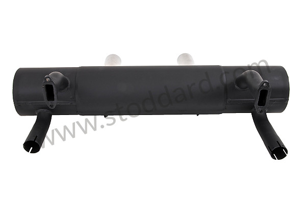99A000111980 - SILENCER WITH 63MM CHROME PLATED TAILPIPES for Porsche 356A &bull; 1955 &bull; 1300 (506/2) &bull; Cabrio A T1 &bull; Manual Gearbox, 4 Speed