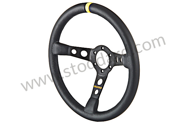 99A000112042 - BLACK LEATHER THREE-SPOKE STEERING WHEEL for Porsche 944 82-85 &bull; 1982 &bull; 944 2.5 &bull; Coupe &bull; Manual Gearbox, 5 Speed