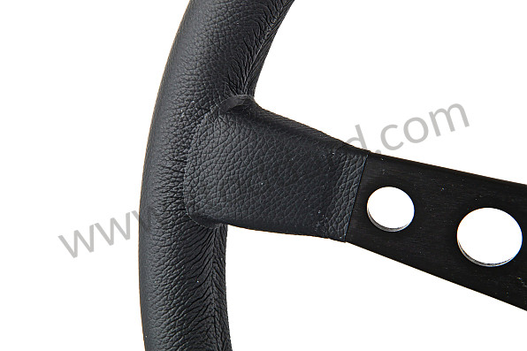 99A000112042 - BLACK LEATHER THREE-SPOKE STEERING WHEEL for Porsche 944 82-85 &bull; 1982 &bull; 944 2.5 &bull; Coupe &bull; Manual Gearbox, 5 Speed